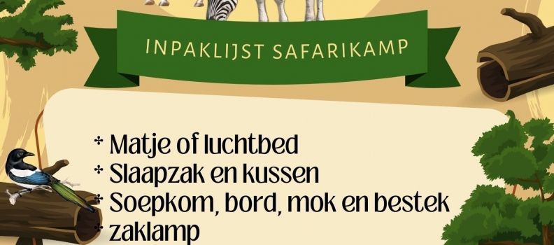 Inpaklijst safarikamp SDO 28-29 juni